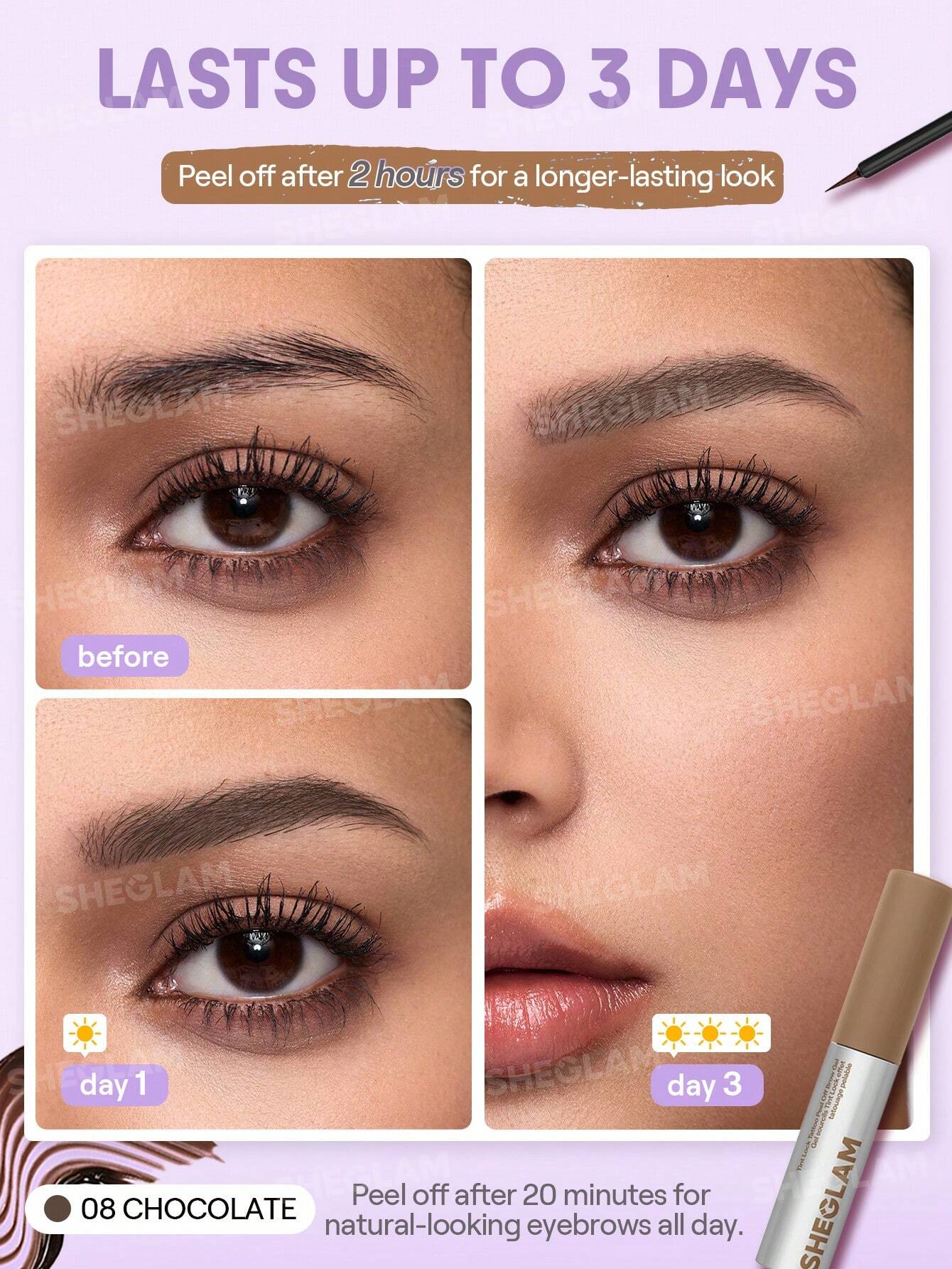 Tint Lock Tattoo Gel à Sourcils Pelable Sheglam